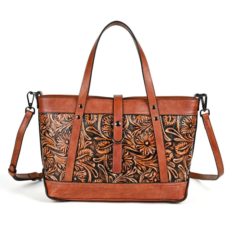 Nesitu Quality Vintage A4 Full Grain Genuine Leather Women Handbag Cowhide Shoulder Messenger Bag Purse Brown Coffee Black M3010