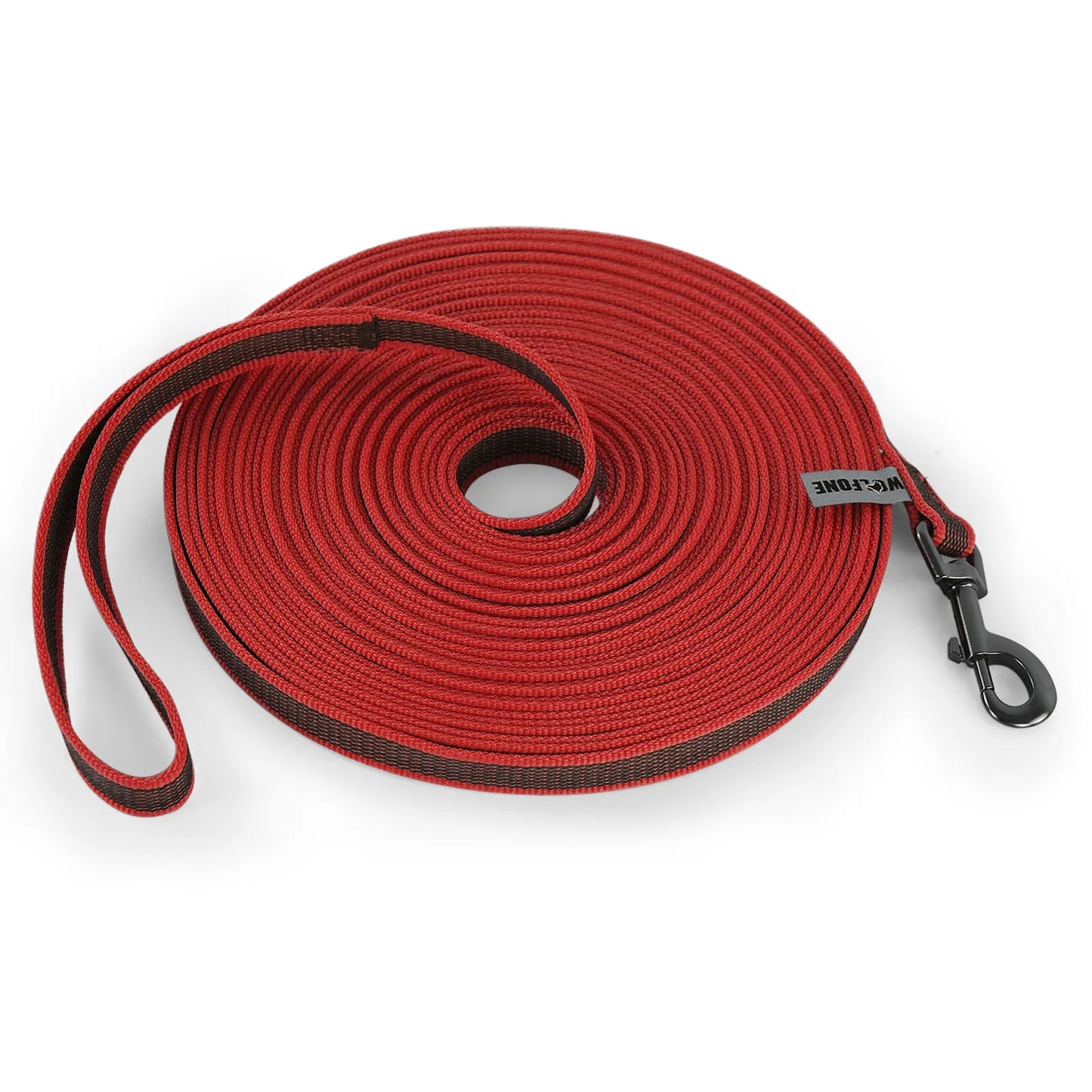 a red leash lain in a coil