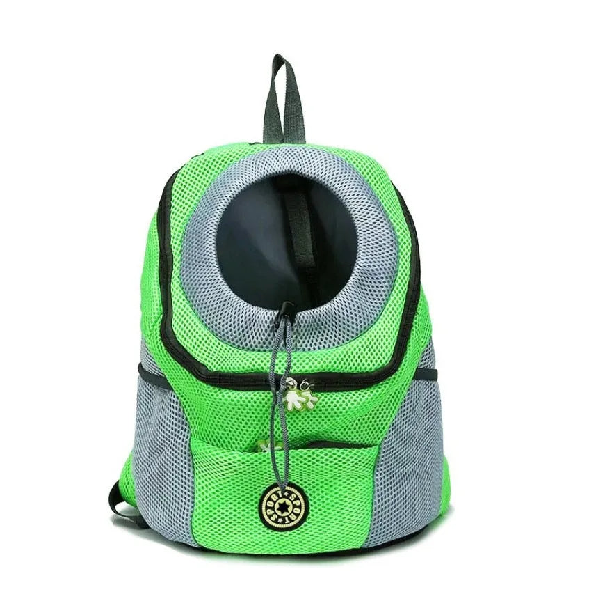 green pet carrier backpack