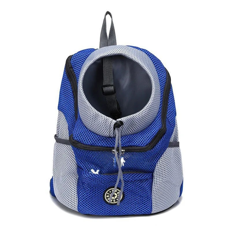 blue pet carrier backpack