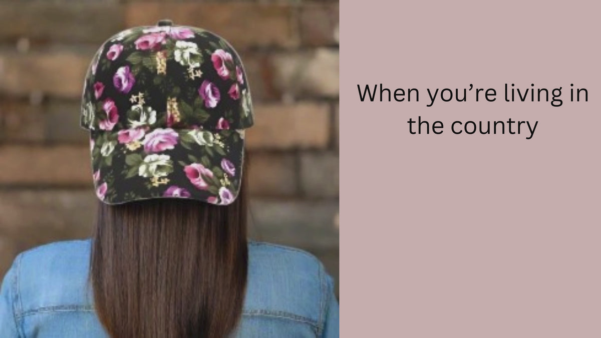 Load video: a video presenting baseball hats available at Gravel Chic